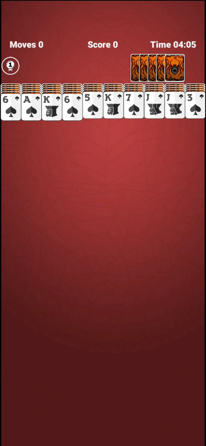 Spider Solitaire screenshot
