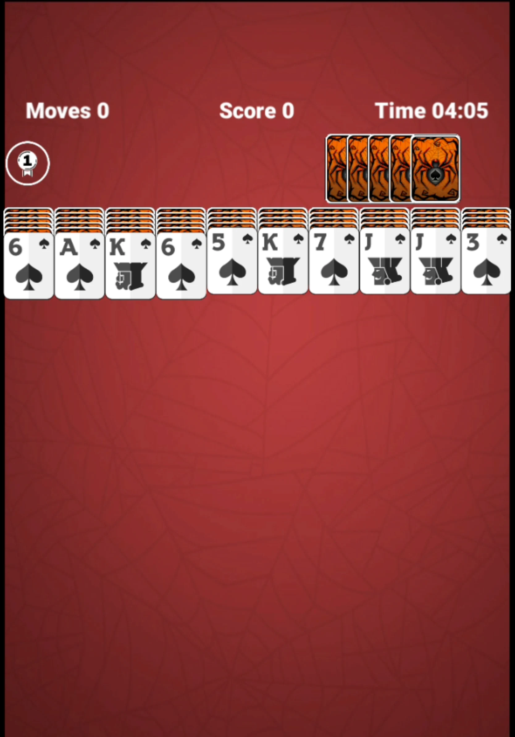 Spider Solitaire screenshot