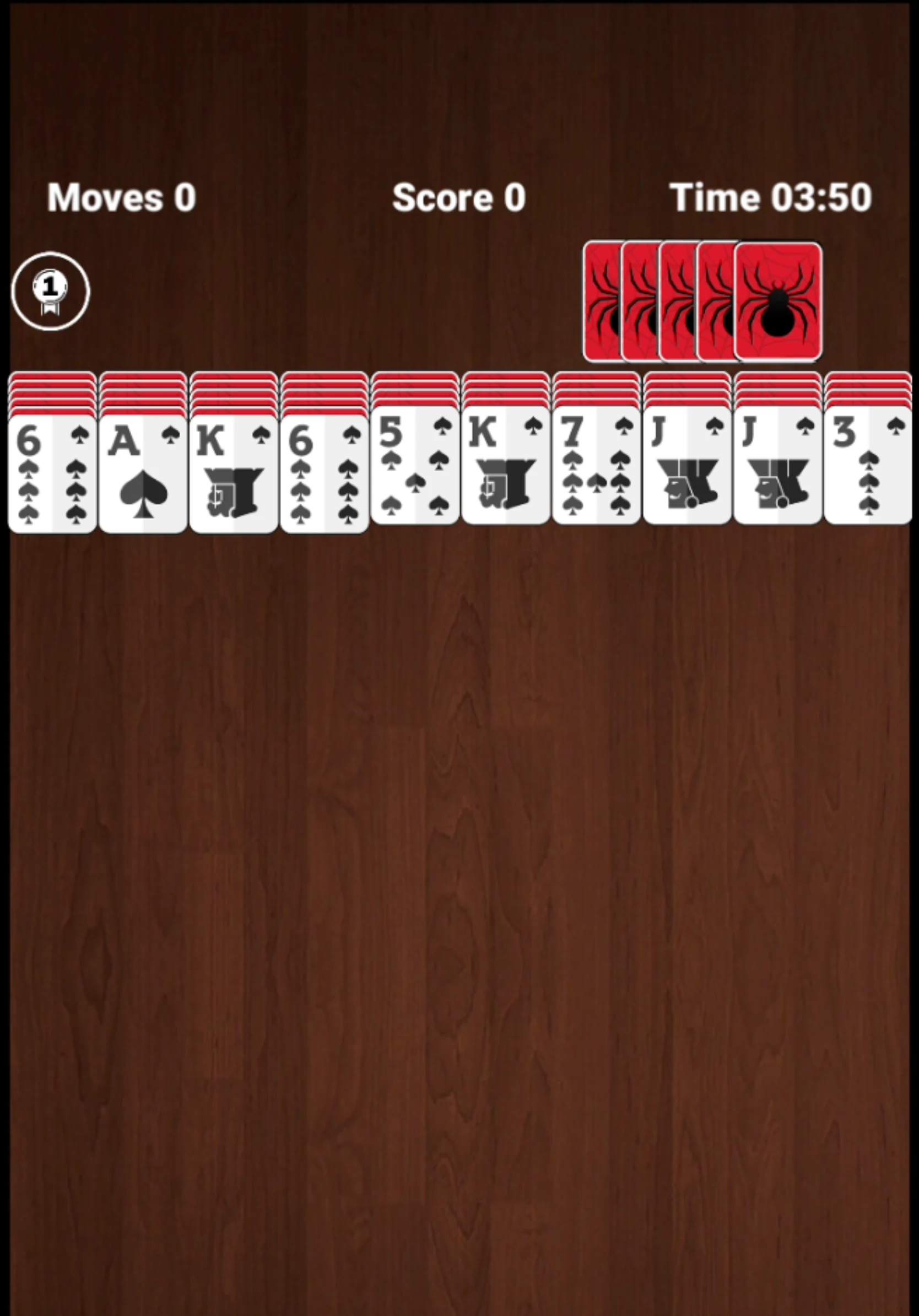 Spider Solitaire screenshot