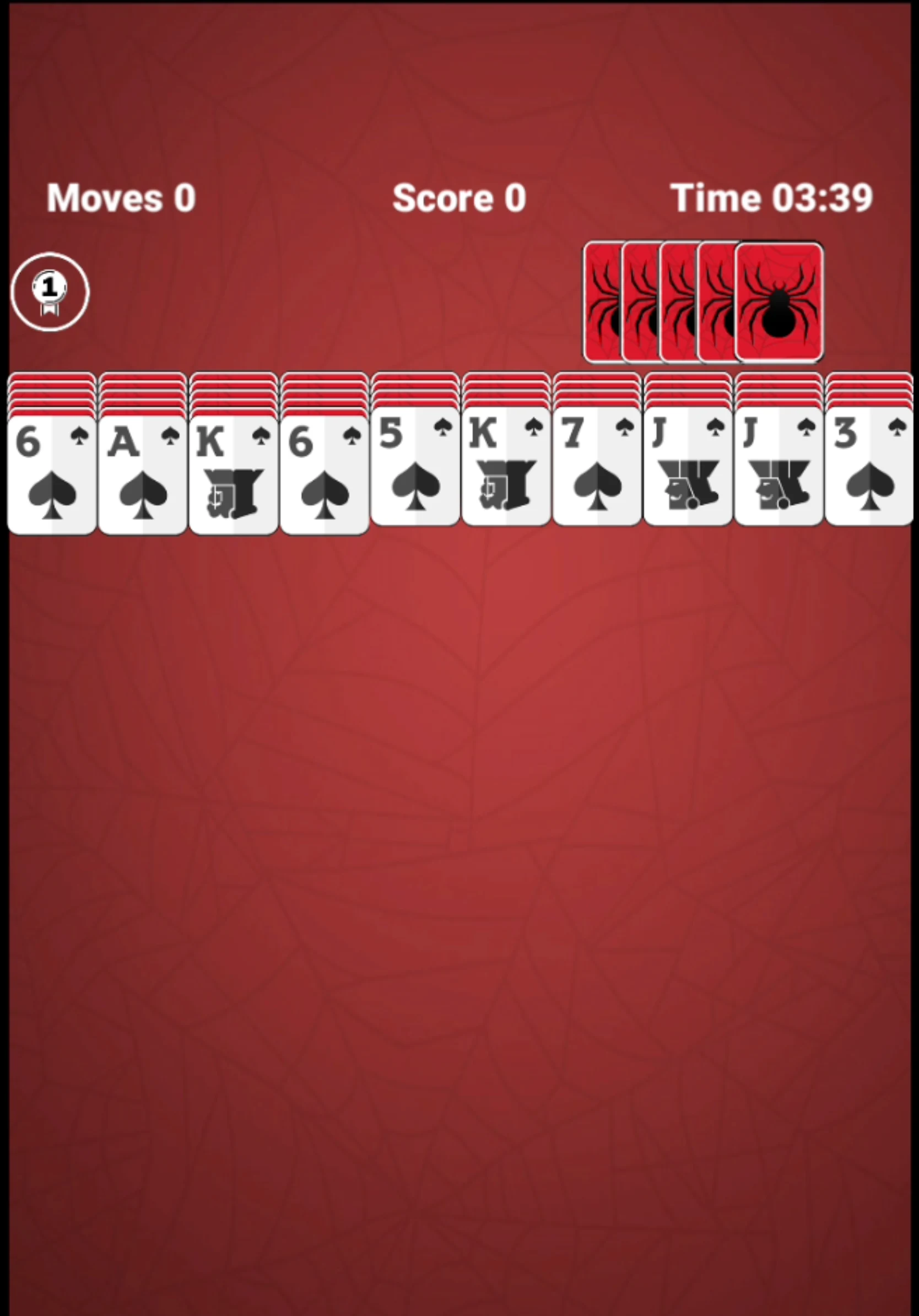 Spider Solitaire screenshot